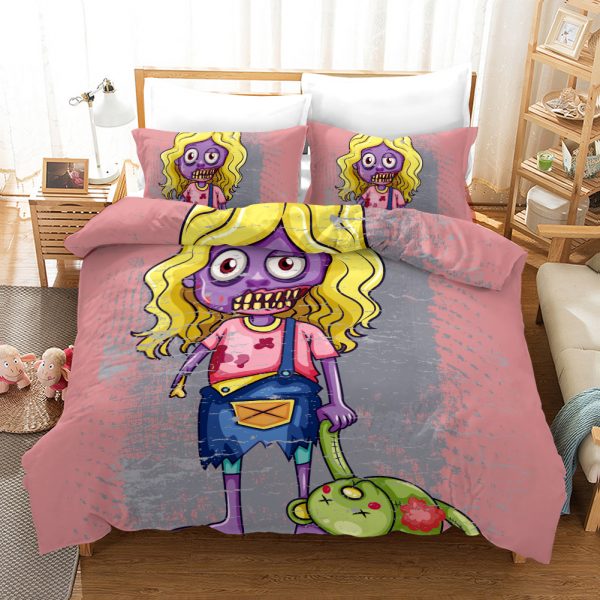 Zomebie Girl 2 Duvet Cover and Pillowcase Set Bedding Set