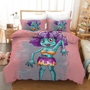 Zomebie Girl 3 Duvet Cover and Pillowcase Set Bedding Set