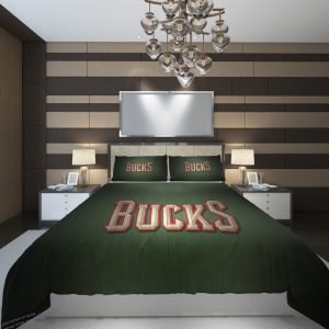 bucks NBA Basketball ize Duvet Cover and Pillowcase Set Bedding Set