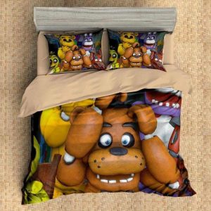 ize Five Nights At Freddy’S Duvet Cover and Pillowcase Set Bedding Set